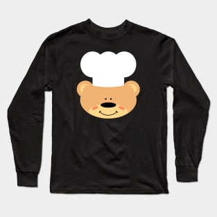 Teddy bear with Chef Hat Long Sleeve T-Shirt